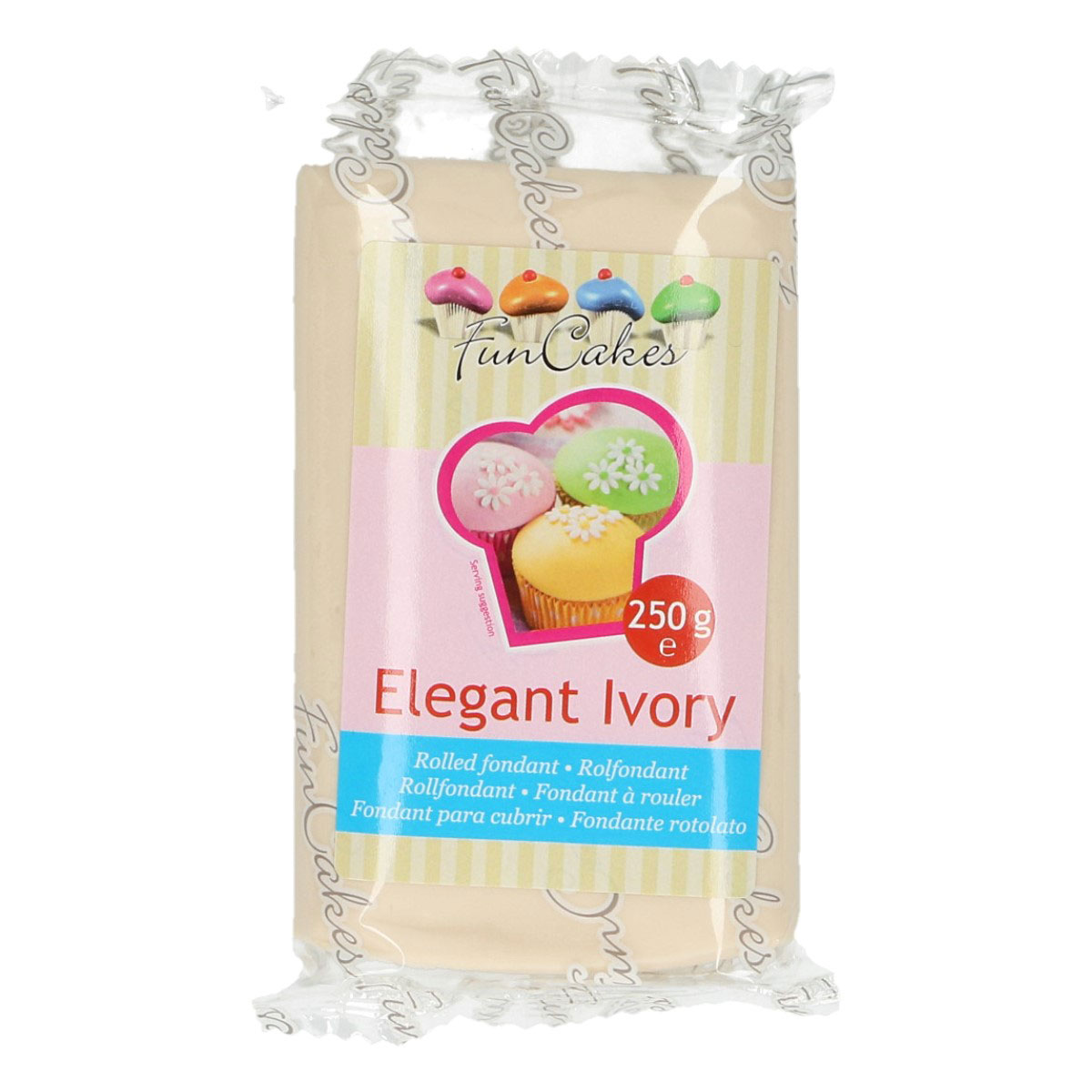 Zuckerpaste FunCakes Fondant Elfenbein -Elegant Ivory -250 gr