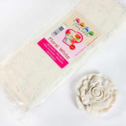 FunCakes Marzipan Floral White -1kg-