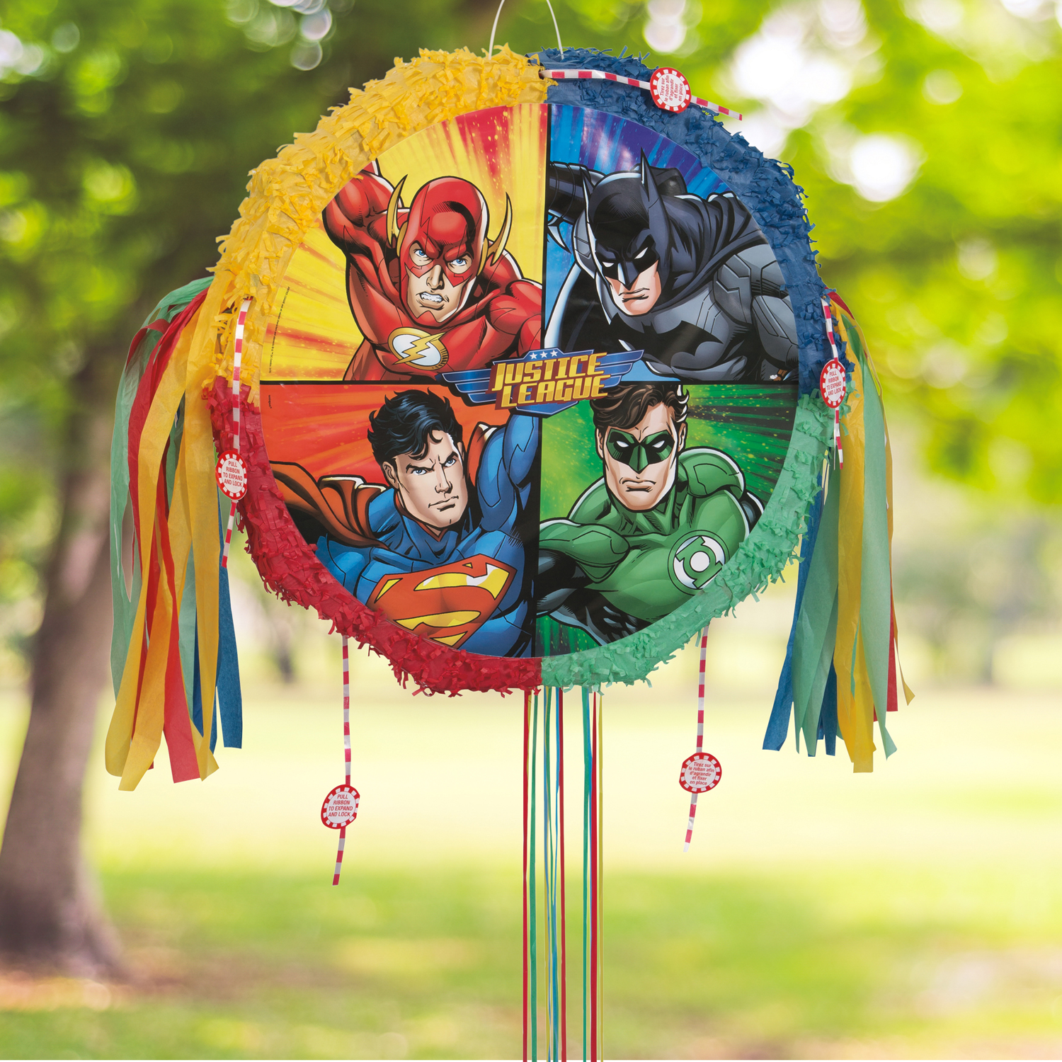 Pinata 3d  shaped Pull, String  Justice League
