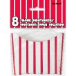 snack container  red and white   8pces
