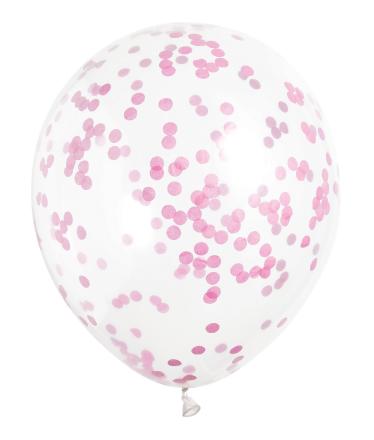 6 Ballons à confettis éoiles de 30 cm Ballons confettis - Dragées