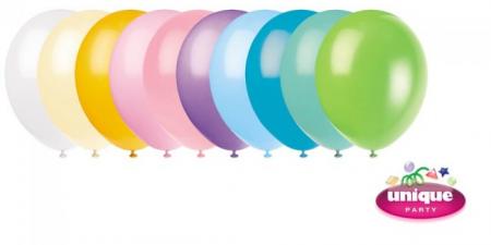 10 ballons couleurs assorties, Pastel, 30 cm