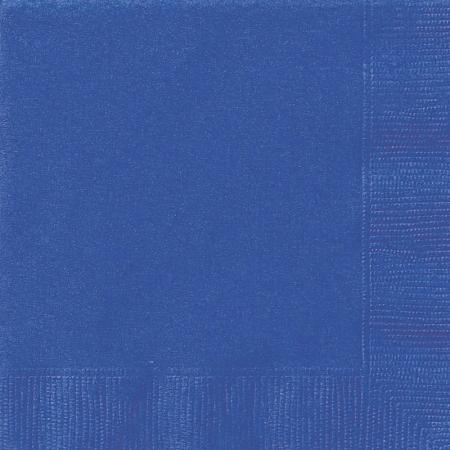 20 serviettes bleu royal, papier, 33 x 33  cm