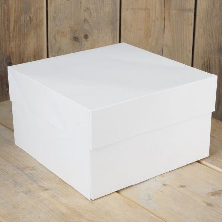 FUNCAKES CAKE BOX -BLANCO 30x30X15CM- PK/1