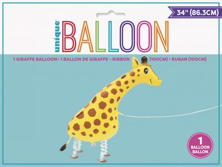 Girafe Ballon alu 86 cmcm, WALKING PET