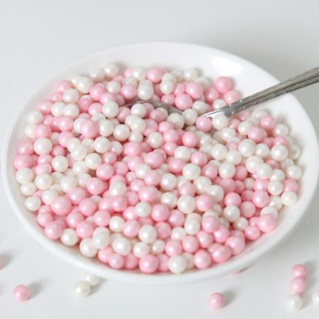 FunCakes perles moelleuses - rose/blanche 60g