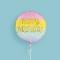 Ballon alu 45 cm Happy Birthday pastel