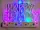 Multicolor Flashing Happy Birthday Cake Topper Decoration