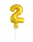 Mini Ballon gonflant alu OR, 13 cm, 2, Cake Topper