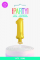 Mini Ballon gonflant alu OR, 13 cm, 1, Cake Topper