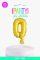 Mini Ballon gonflant alu OR, 13 cm, 0, Cake Topper