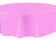 Nappe plastique de table ronde  rose 213 cm