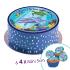 Sugar discs, 20 cm, OCEAN+ 4 mini disc 5cm for cupcake or deco