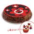 Sugar discs, 20 cm, Ladybug+ 4 mini disc 5cm for cupcake or deco