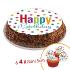 Zucker  Scheibe, 20 cm, Happy Birthday DOTS, + 4 mini Scheibe 5 cm