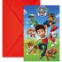 6 invitation cards with envelope, Paw Patrol