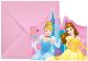 6 Einladungs-Sets Princess mit Umschlag