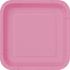 14 square Plates 23 cm lovely hot pink, carton