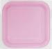 16 square Plates 18 cm , carton lovely pink