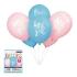 8 balloons Reveal, boy or girl  30 cm   2 colors