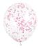 6 ballons Confetti  30 cm  Confetti rose