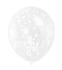 6 ballons Confetti  30 cm  Confetti blanc