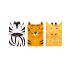 Animal Safari Treat Bags, kit for 3, with stickers