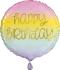 Alu LuftBallon 46 cm, Happy Birthday pastel