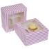 House of Marie Cupcake Box 4 -Circus Pink 18x18x9cm, 2 pieces