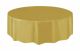 Solide Golden Unique Plastic Table Cover Round 213cm Diameter (84")