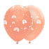 6 Latex Ballon 30 cm -Boho Regenbogen