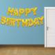 Golden Happy Birthday  Balloon Bunting -