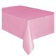 Nappe plastique de table   rose 137 x 274cm