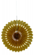 golden CIRCLE FAN DECORATIONS - METALLIC Tissue Paper, 40 cm